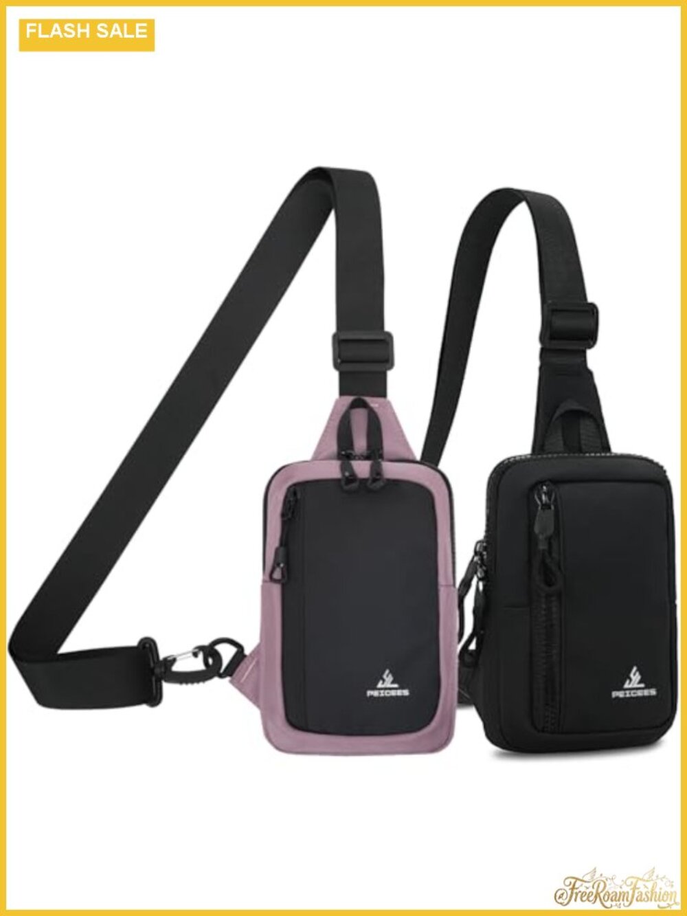 Sling Bag Crossbody Chest Pack Water Resistant Fanny Pack Dual Pocket